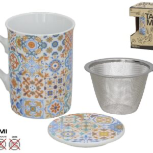 Taza mosaico naranja