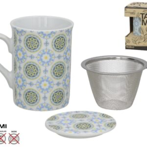 Taza mosaico azul